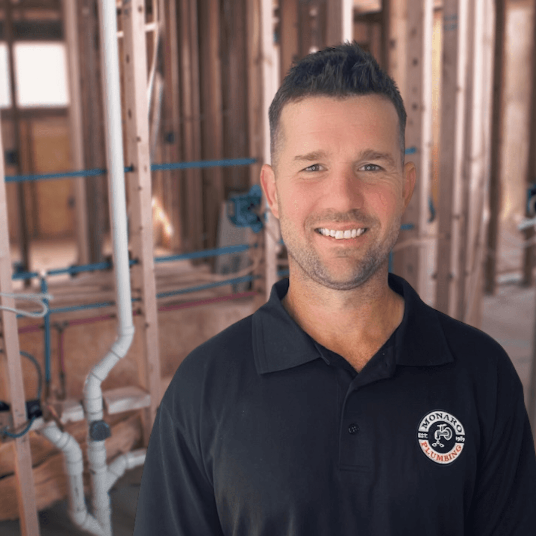 Nathan, owner of Monaro Plumbing, on site